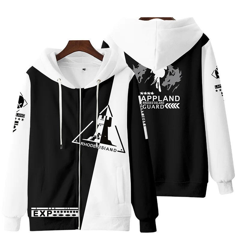 Arknights Black & White Lappland Hoodie